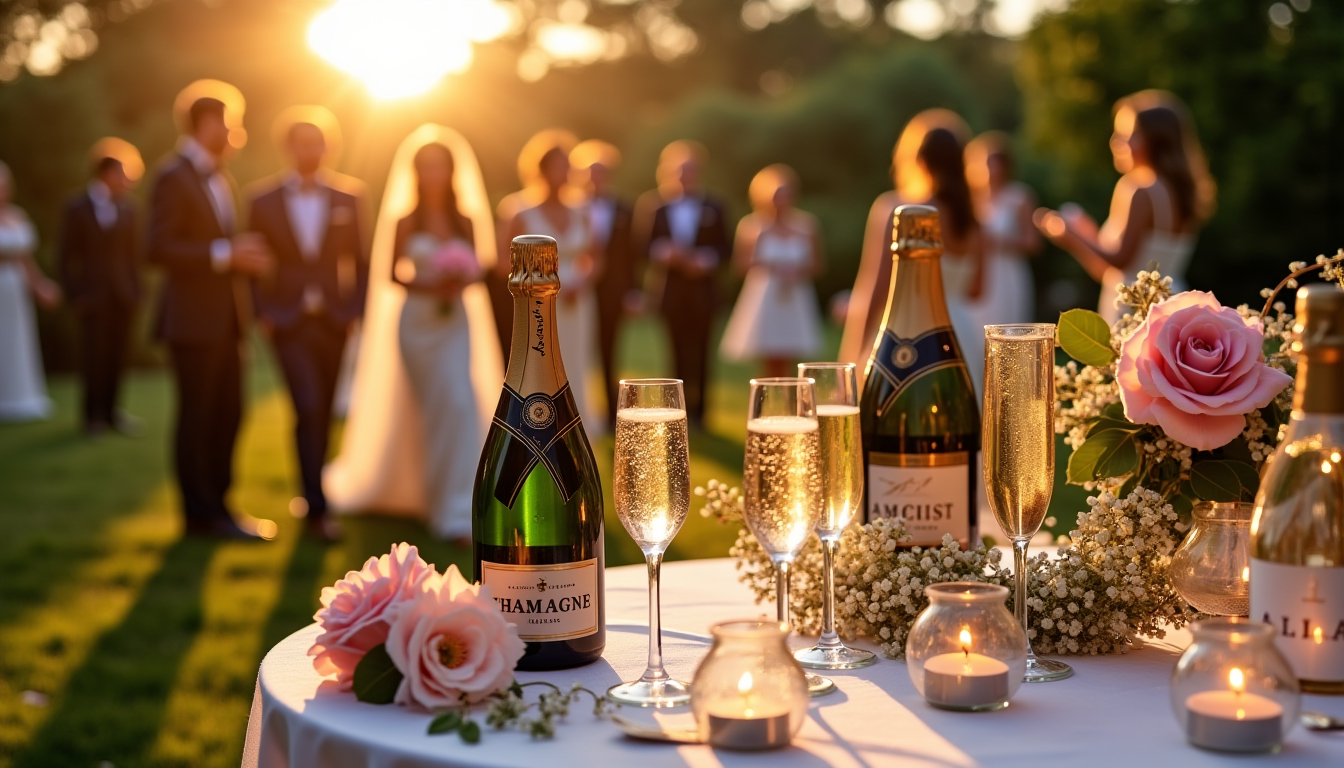 Acheter du champagne pour un mariage : quelle quantité prévoir et quel budget ?